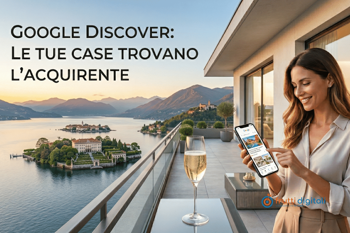 Strategia Google Discover per agenzia immobiliare con vista su Isole Borromee Lago Maggiore