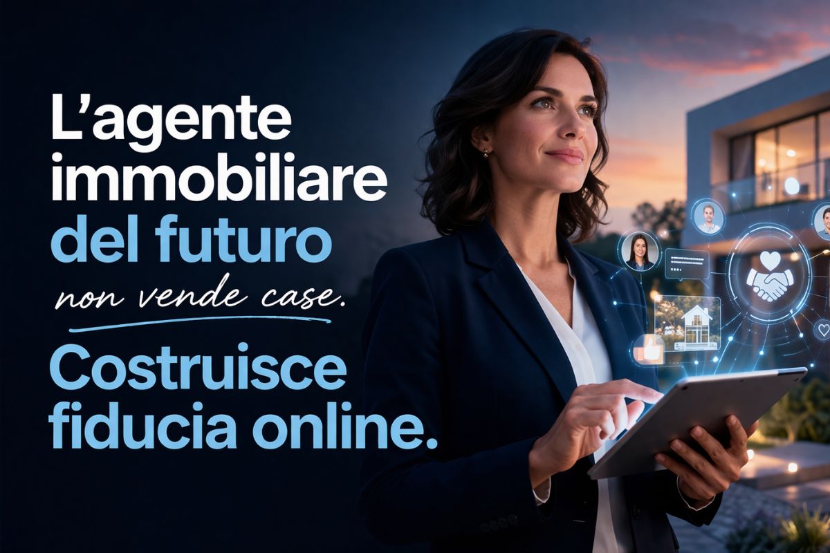 agente-immobiliare-futuro-fiducia-online Agente immobiliare del futuro che costruisce fiducia online con strumenti digitali