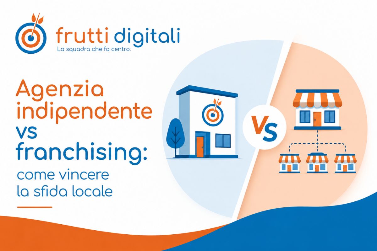 Agente immobiliare indipendente che lavora sul territorio locale, a confronto con un grande franchising immobiliare