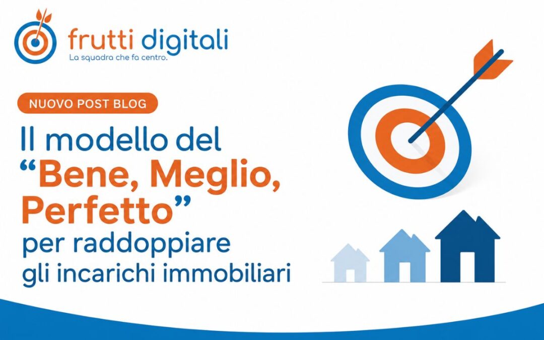 Il modello del “Bene, Meglio, Perfetto” per raddoppiare gli incarichi immobiliari
